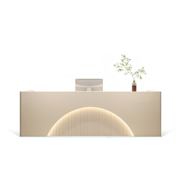 Fully Assembled LED Commercial Reception Desk with Storage