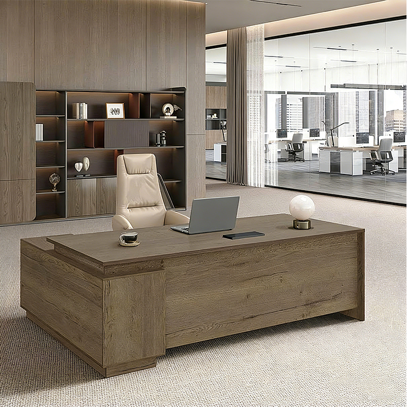 L Shaped Executive Desk With Storage And Privacy Panel LBZ-2141