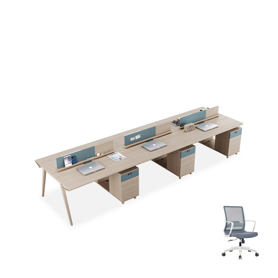 Curved Desktop Comfortable Legs Office Desk And Chair Set YGZ-752