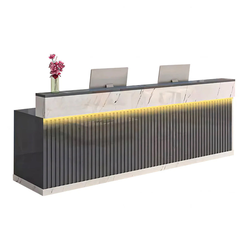 Modern Office Reception Desk with Raised Partition Design JDT-7282
