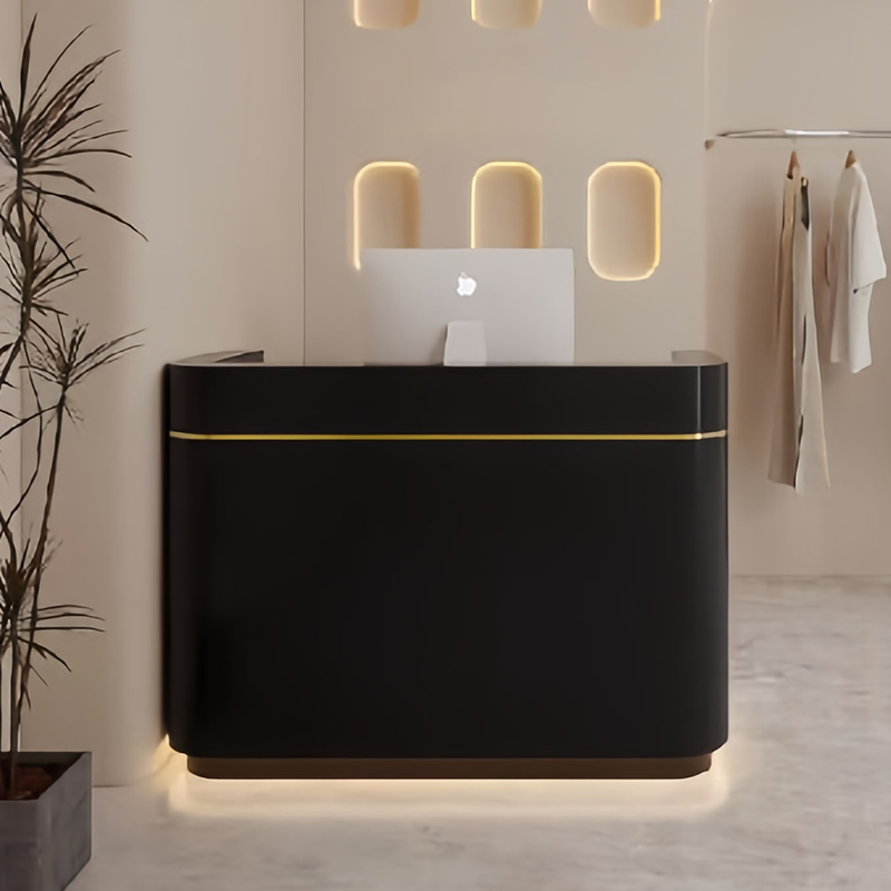 Modern Curved Reception Counter for Stores Salons JDT-2314