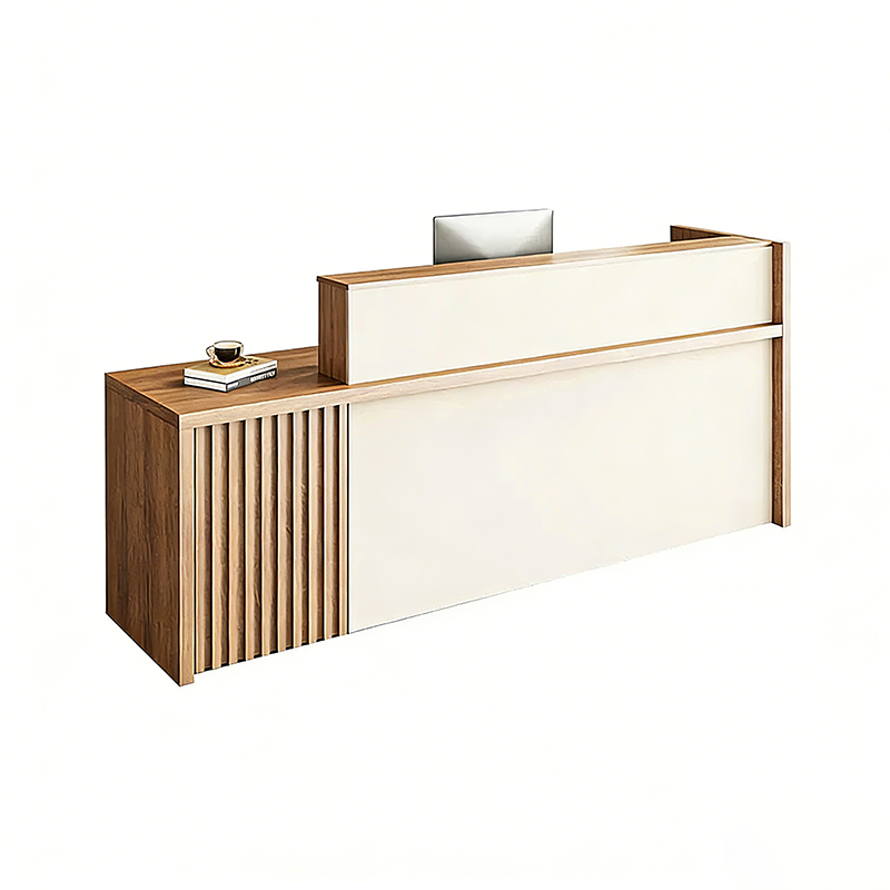 Stylish Dual Tier Reception Desk With Secure Storage For Offices Salons And Retail MBS-JDT-3001