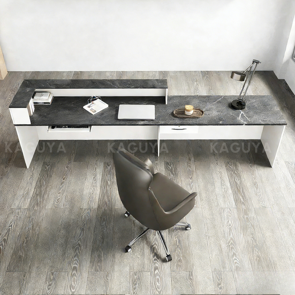 Minimalist Office Reception Desk with Keyboard Tray and Drawer JDT-2216