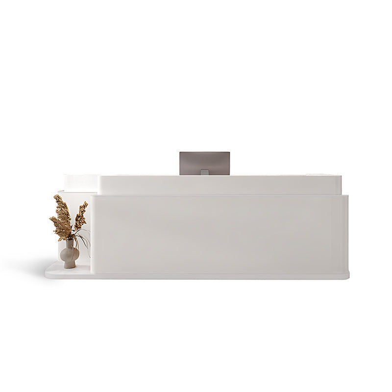 Stylish Rectangular Wood Reception Desk with Filing Cabinets and Drawers JDT-763