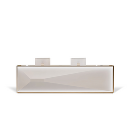 (In Stock) Luxury-inspired Wooden Reception Desk JDT-1018 Customizable Dimensions