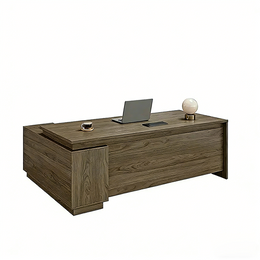 L Shaped Executive Desk With Storage And Privacy Panel