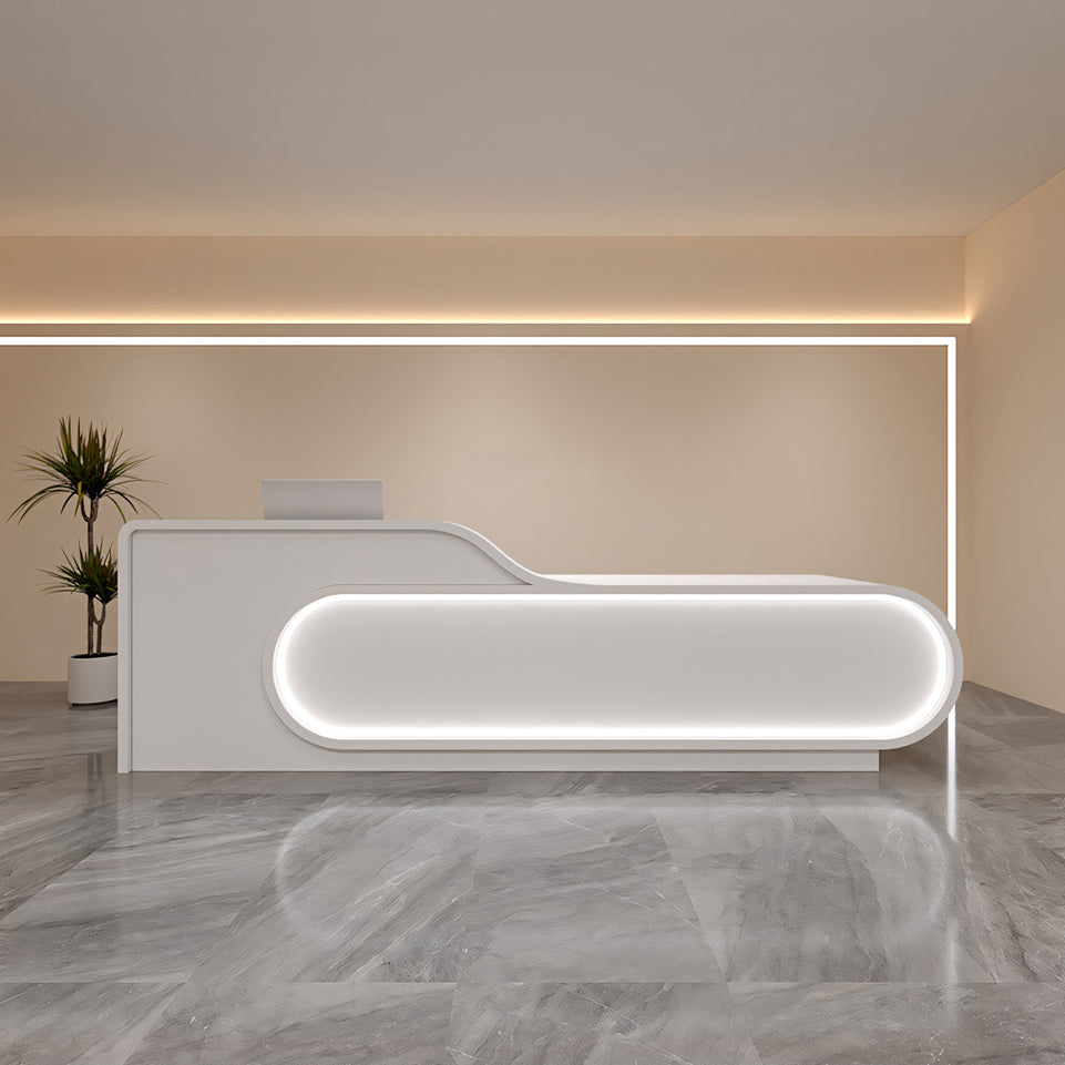 Minimalist Chic Office Reception Desk Beauty Hair Salons JDT-061