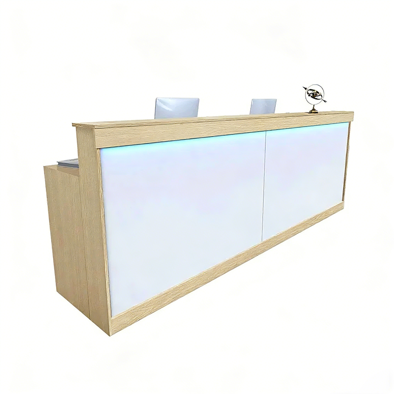 Minimalist Office Reception Desk with Storage Cabinet and Keyboard Tray JDT-2214