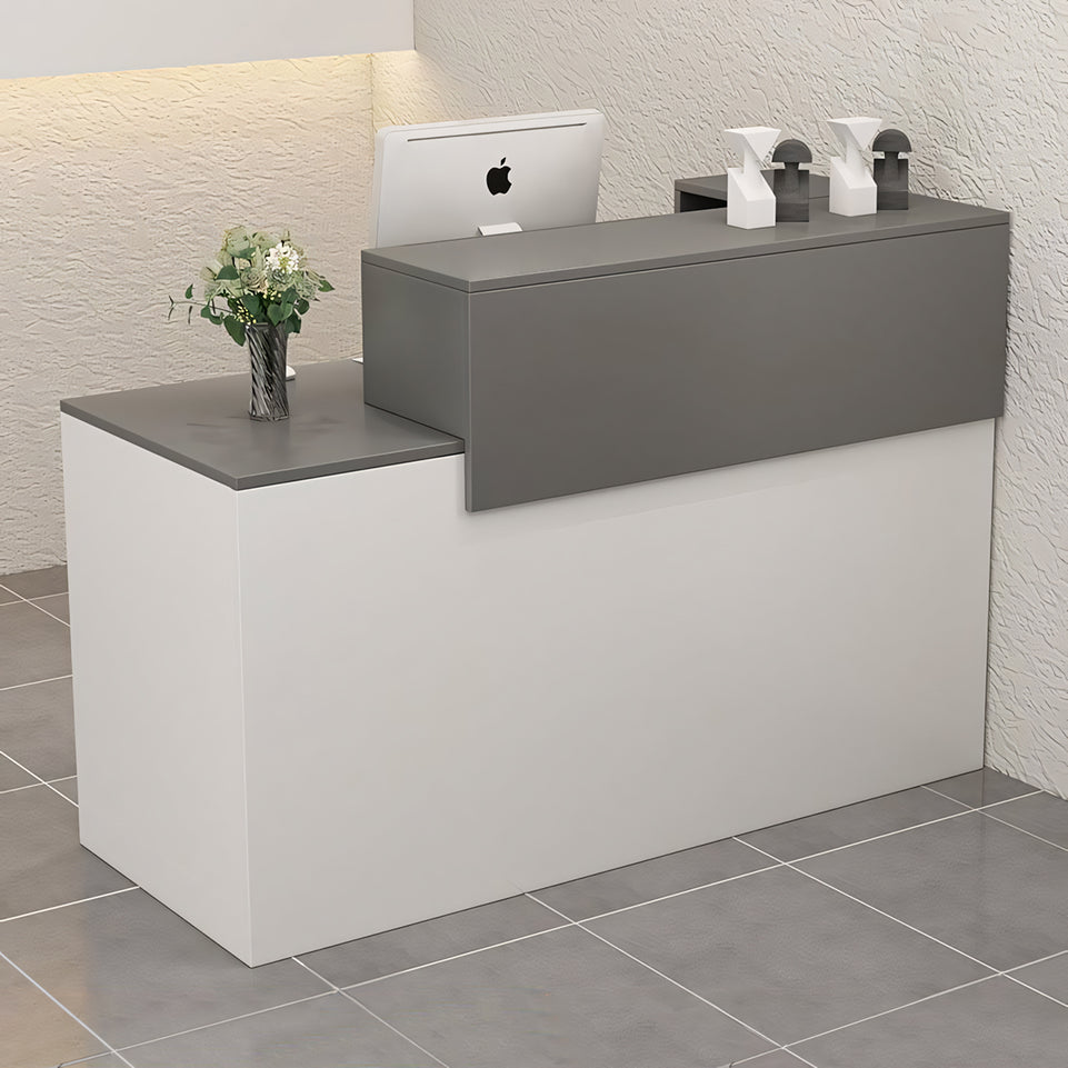 (In Stock) Simple Salon Office Shop Store Institution Luxury-inspired Wooden Reception Desk JDT-1086 Customizable Dimensions