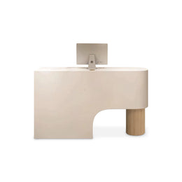 Simple Curved Lacquered Reception Desk