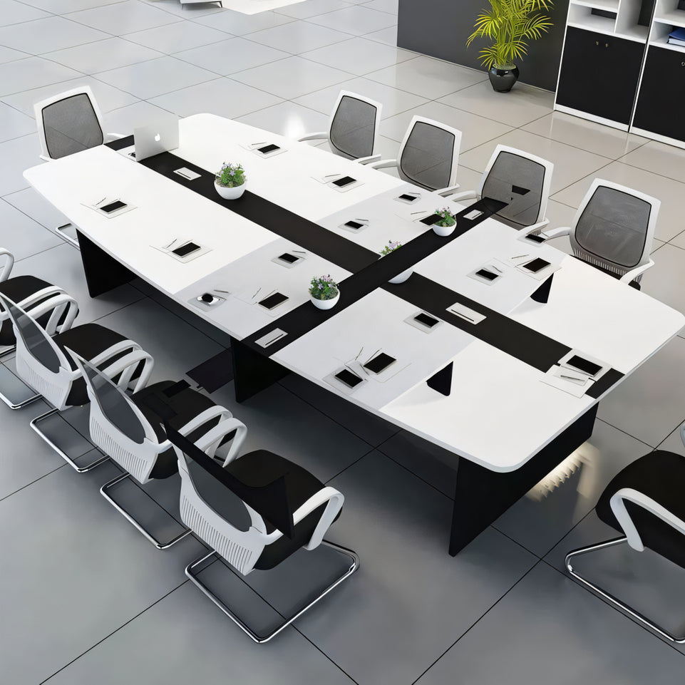 Minimalist Curved Conference Table And Chair Set HYZ-1095