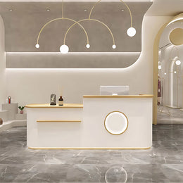 Refined Commercial Corner Check Out Counter Reception Desk