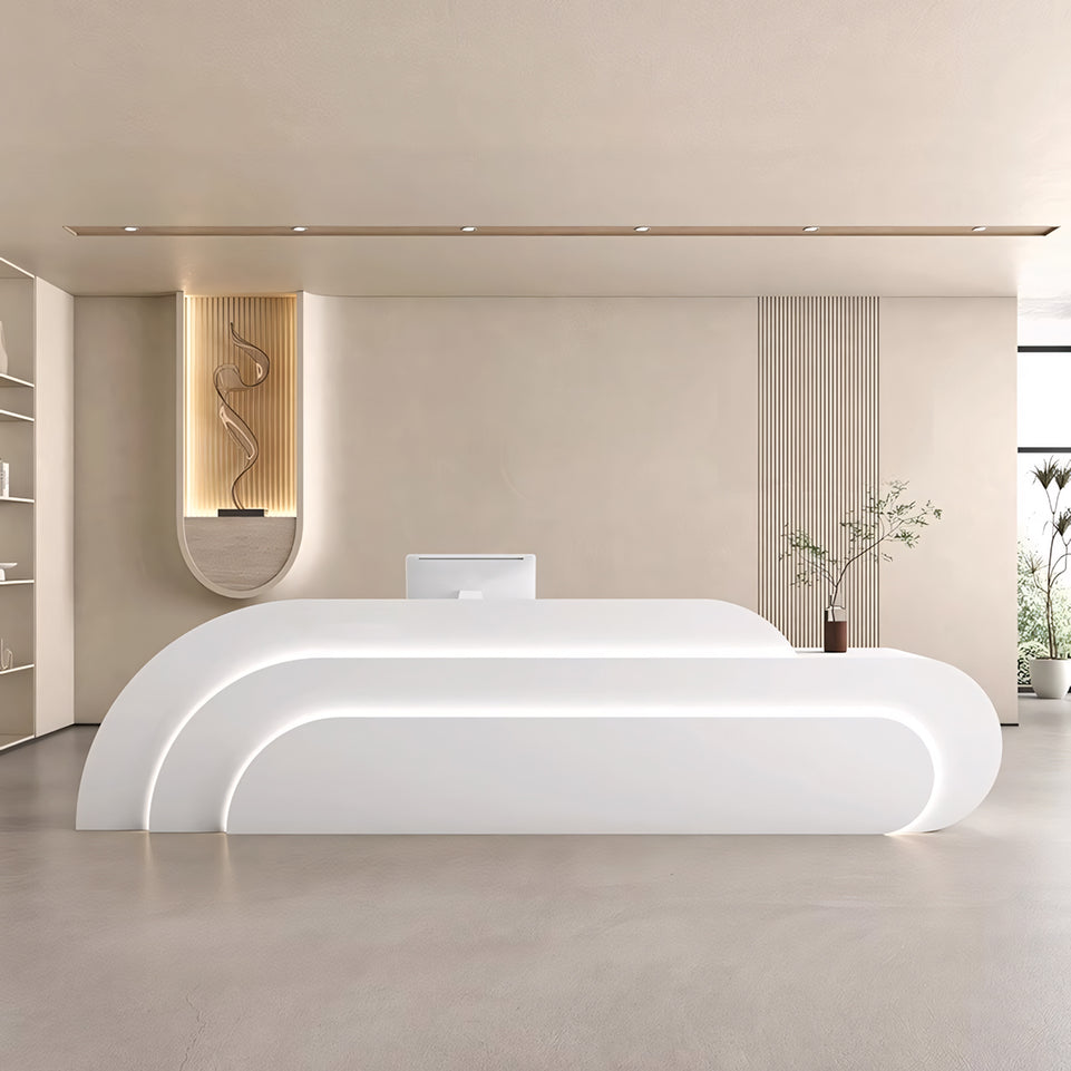 Creative Curved Rainbow Shaped Beauty Salon Clothing Store Reception Desk JDT-2158