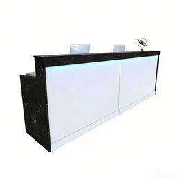 Minimalist Office Reception Desk with Storage Cabinet and Keyboard Tray JDT-2214