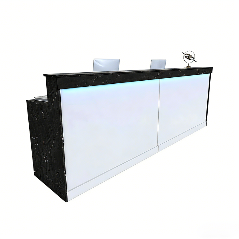 Minimalist Office Reception Desk with Storage Cabinet and Keyboard Tray JDT-2214