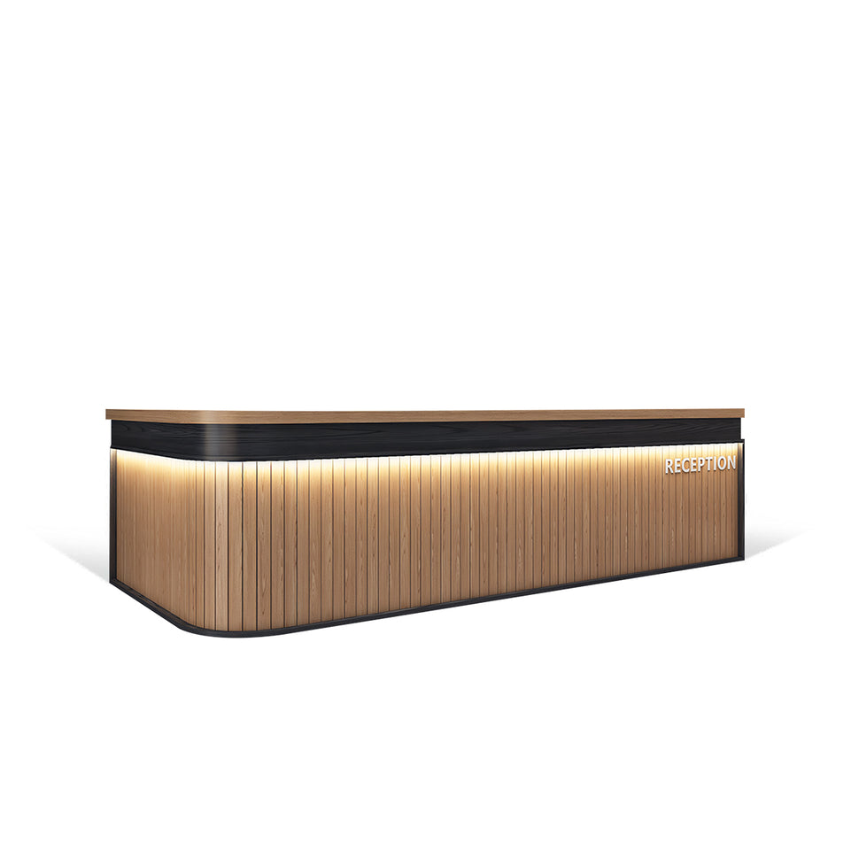 L-Shaped Vintage Industrial Style Bar Coffee Shop Cashier Reception Desk JDT-2022