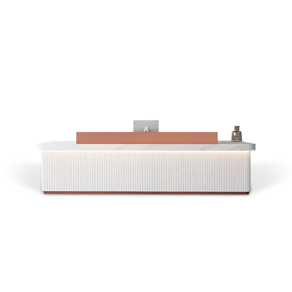 Fully Assembled LED Minimalist Salon Hotel Reception Desk JDT-7162
