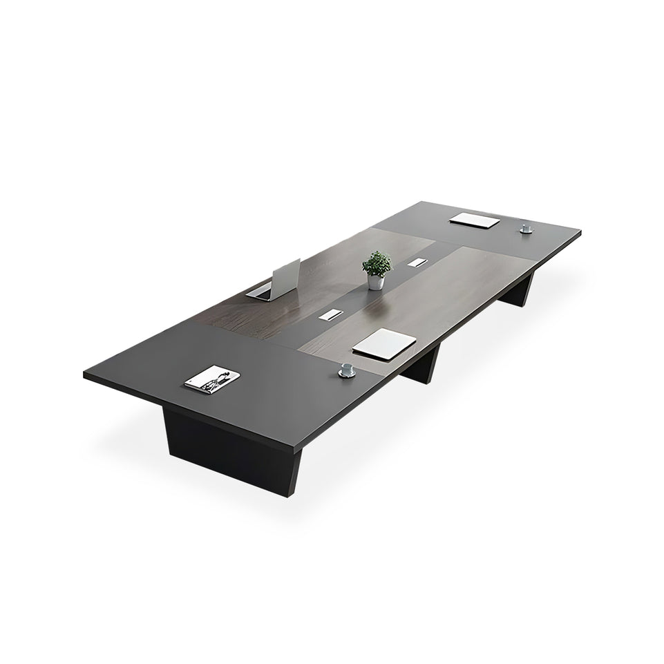 (In Stock) Large Wooden Simple Rectangular Conference Table and Chair Combination HYZ-008 Shipped from Australia