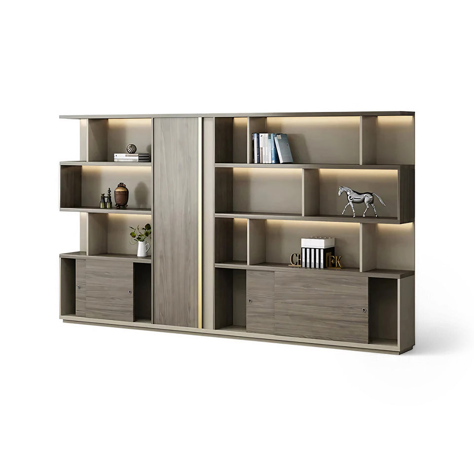 Classic and Stylish Floor-standing File Cabinet with Open Storage Compartments Design CWG-007