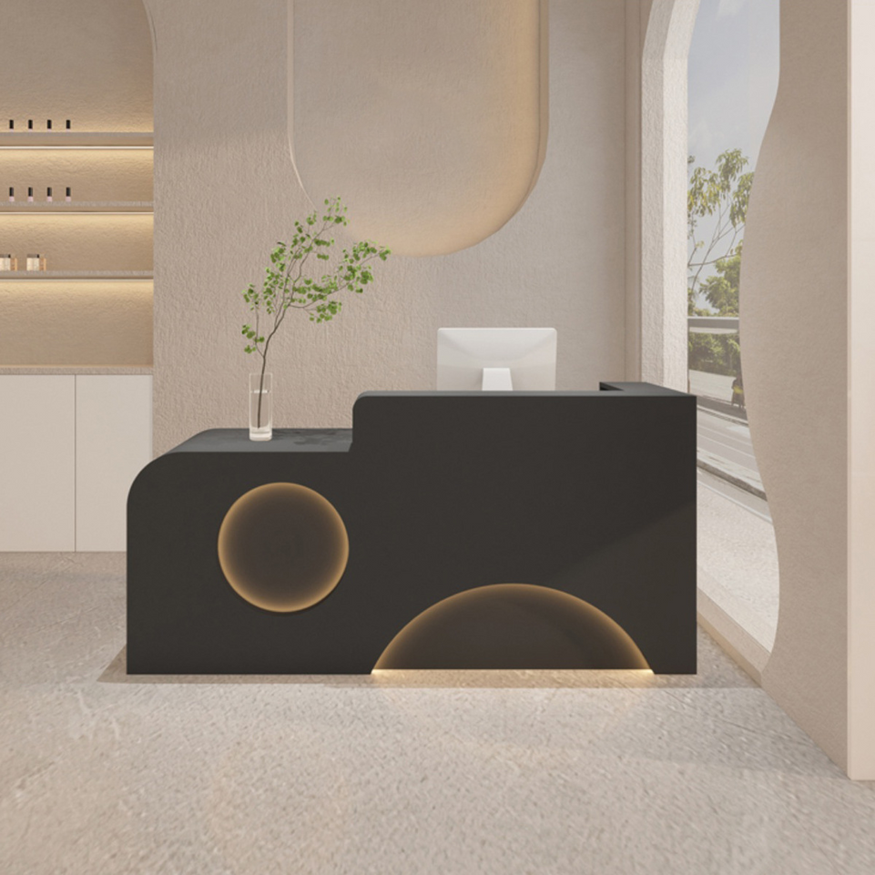 Fully Assembled Reception Desks with LED Accents for Salons JDT-2308