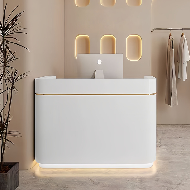 Modern Curved Reception Counter for Stores Salons JDT-2314