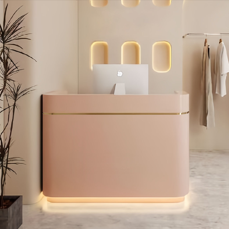 Modern Curved Reception Counter for Stores Salons JDT-2314