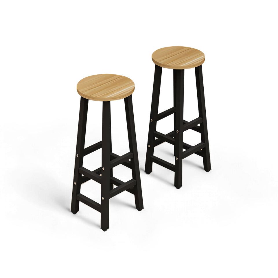 (In Stock) Wooden-Top Steel Frame Multifunctional Bar Table Ideal for Coffee Shops, Pubs, and Convenience Stores BTZ-001