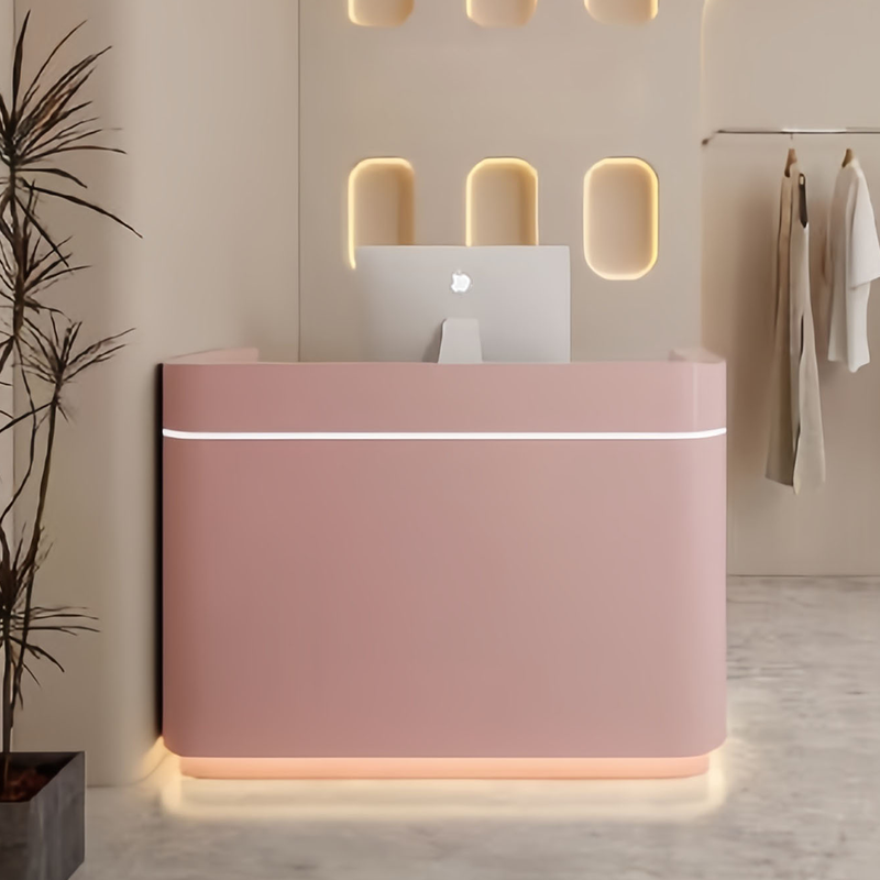 Modern Curved Reception Counter for Stores Salons JDT-2314