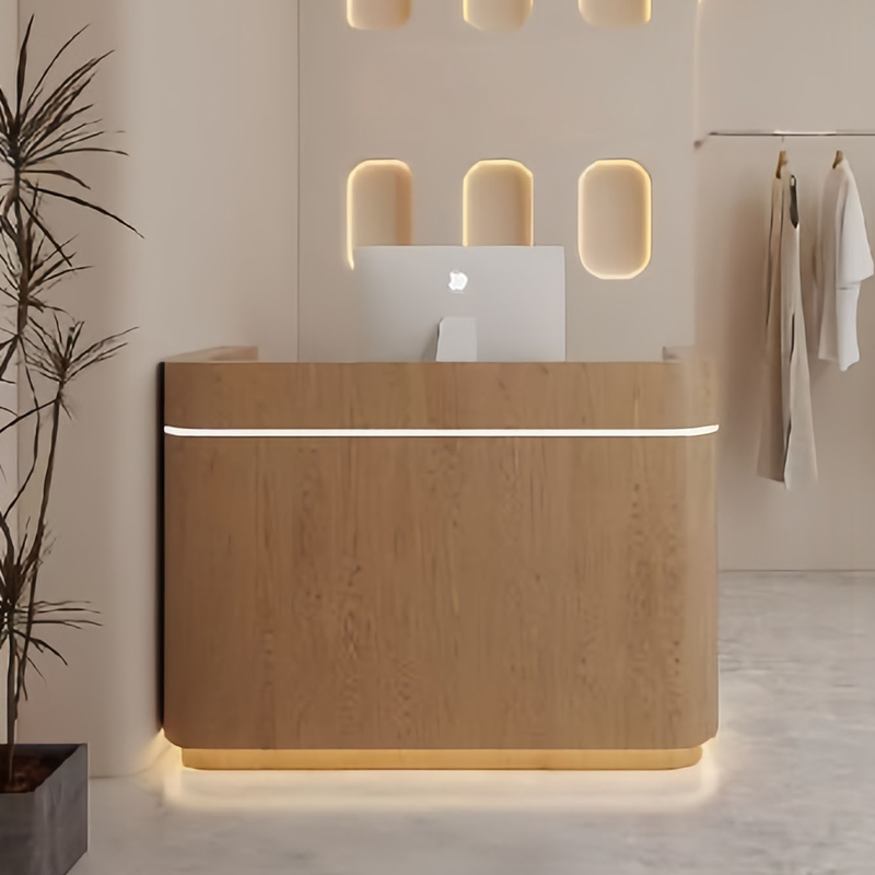 Modern Curved Reception Counter for Stores Salons JDT-2314