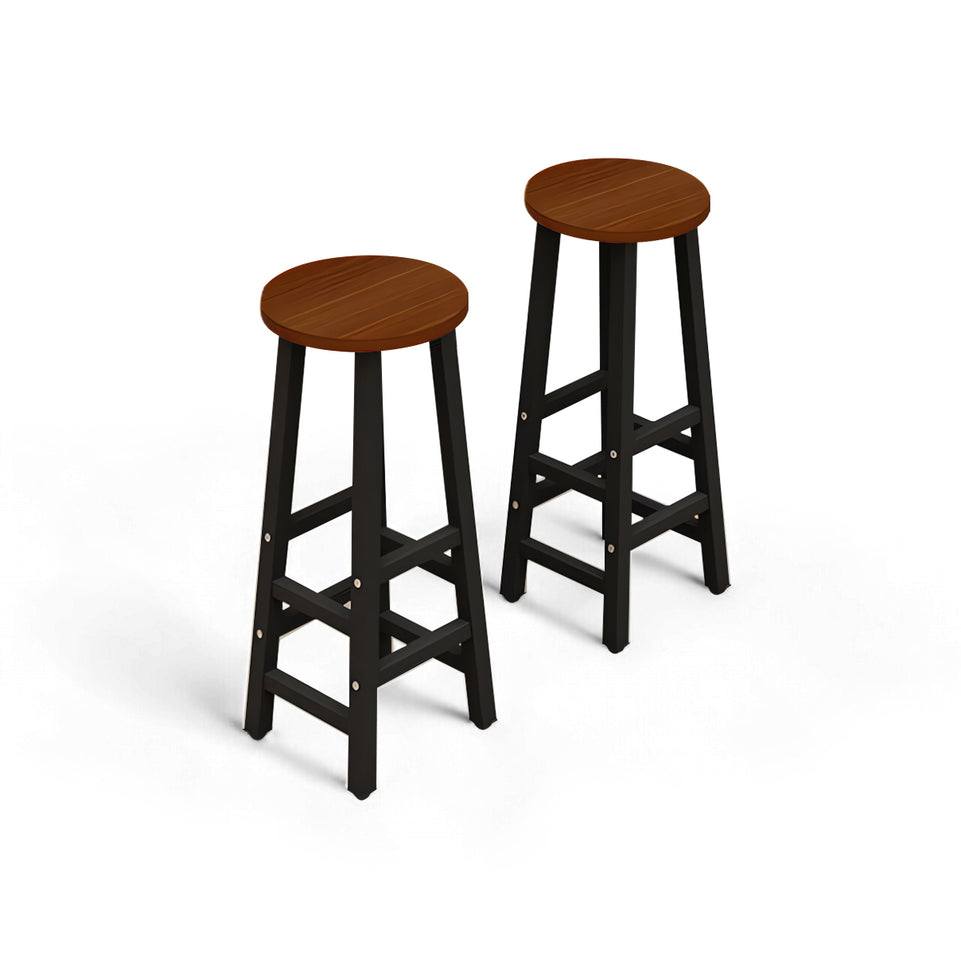 (In Stock) Wooden-Top Steel Frame Multifunctional Bar Table Ideal for Coffee Shops, Pubs, and Convenience Stores BTZ-001