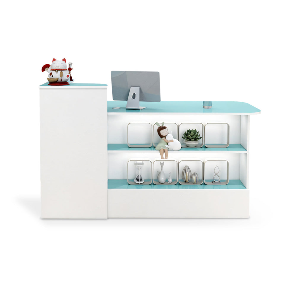 (In Stock) Customizable Logo Fashionable Minimalist Wooden Reception Desk Convenience Store Cash Register Counter JDT-104 Shipped from Australia