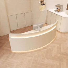 Reception Desk with High-Density Board and Customizable Finish