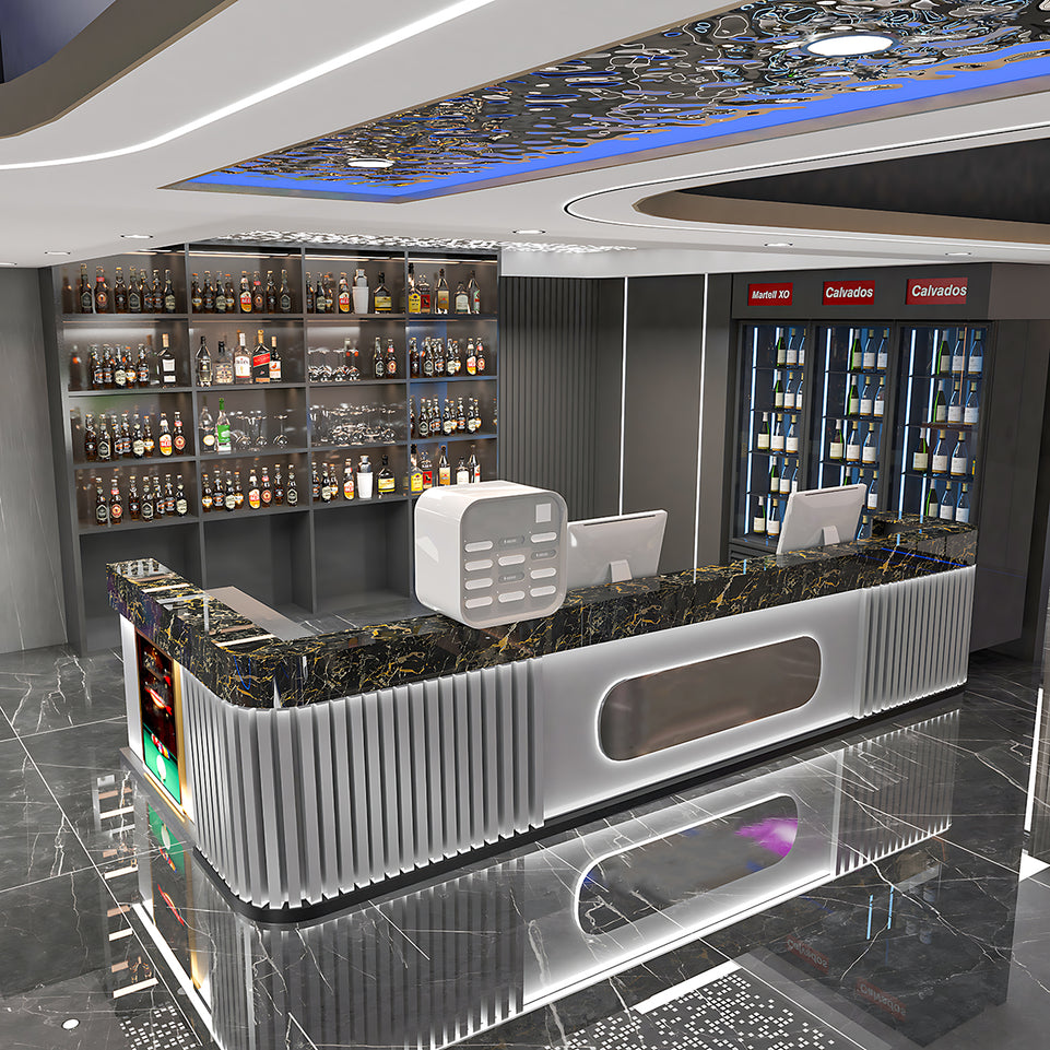 Marble Rock Slab Bar Front Desk Reception Desk JDT-7148