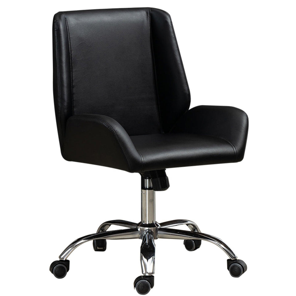Ergonomic Office Chair Stylish Brown Leather Mid-Back Design BGY-1050