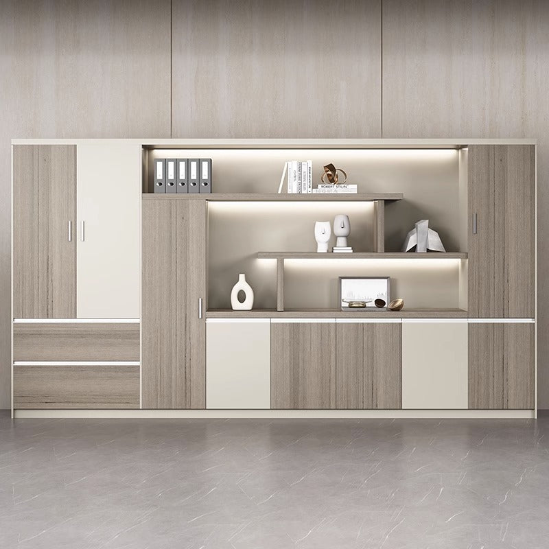 Luxurious Executive Office Desk with Bookcase Set LBZ-10184