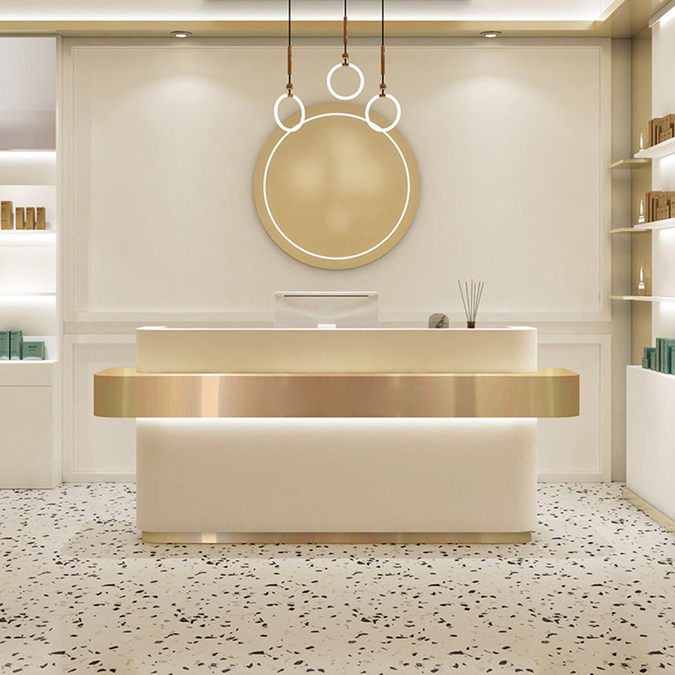 Stainless Steel Simple Reception Salons Stores Reception Desk JDT-1020