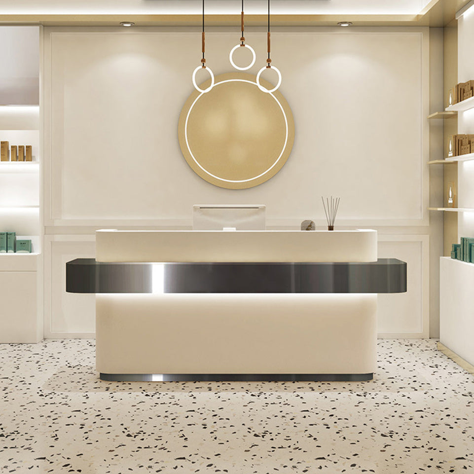 Stainless Steel Simple Reception Salons Stores Reception Desk JDT-1020