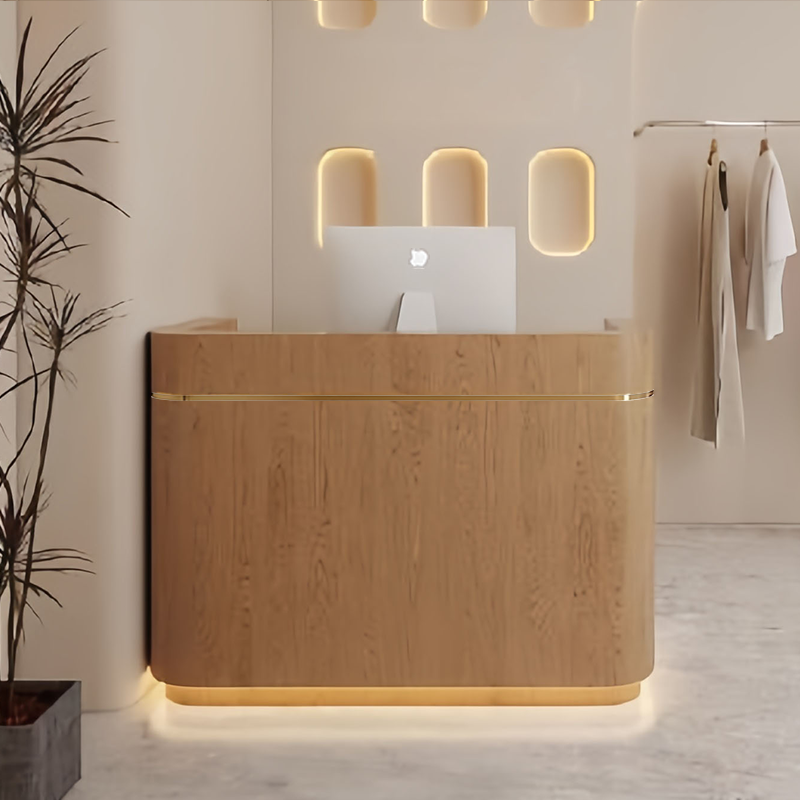 Modern Curved Reception Counter for Stores  Salons JDT-2314