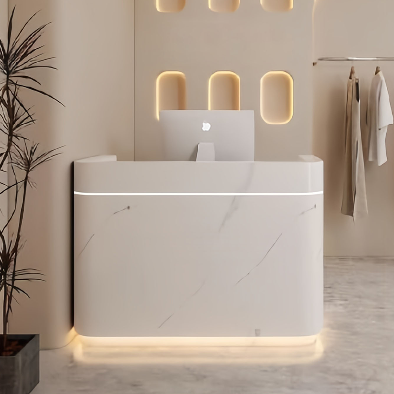 Modern Curved Reception Counter for Stores  Salons JDT-2314