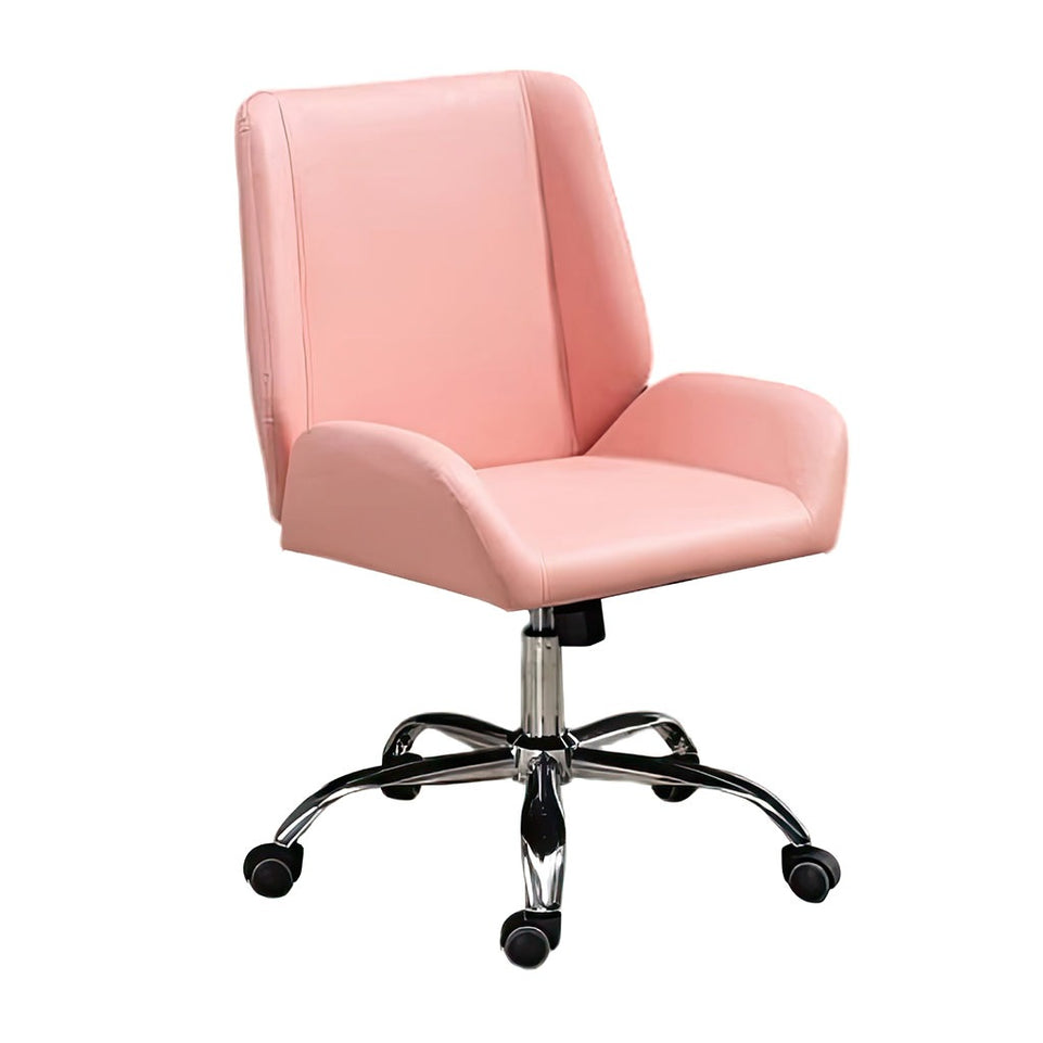 Ergonomic Office Chair Stylish Brown Leather Mid-Back Design BGY-1050