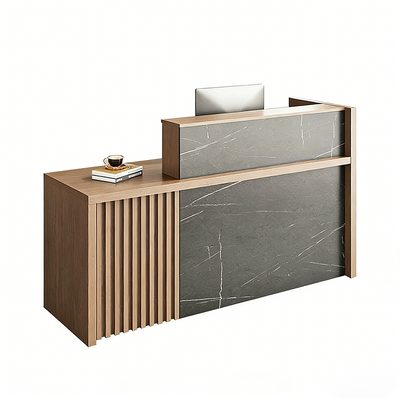 Stylish Dual Tier Reception Desk With Secure Storage For Offices Salons And Retail MBS-JDT-3001