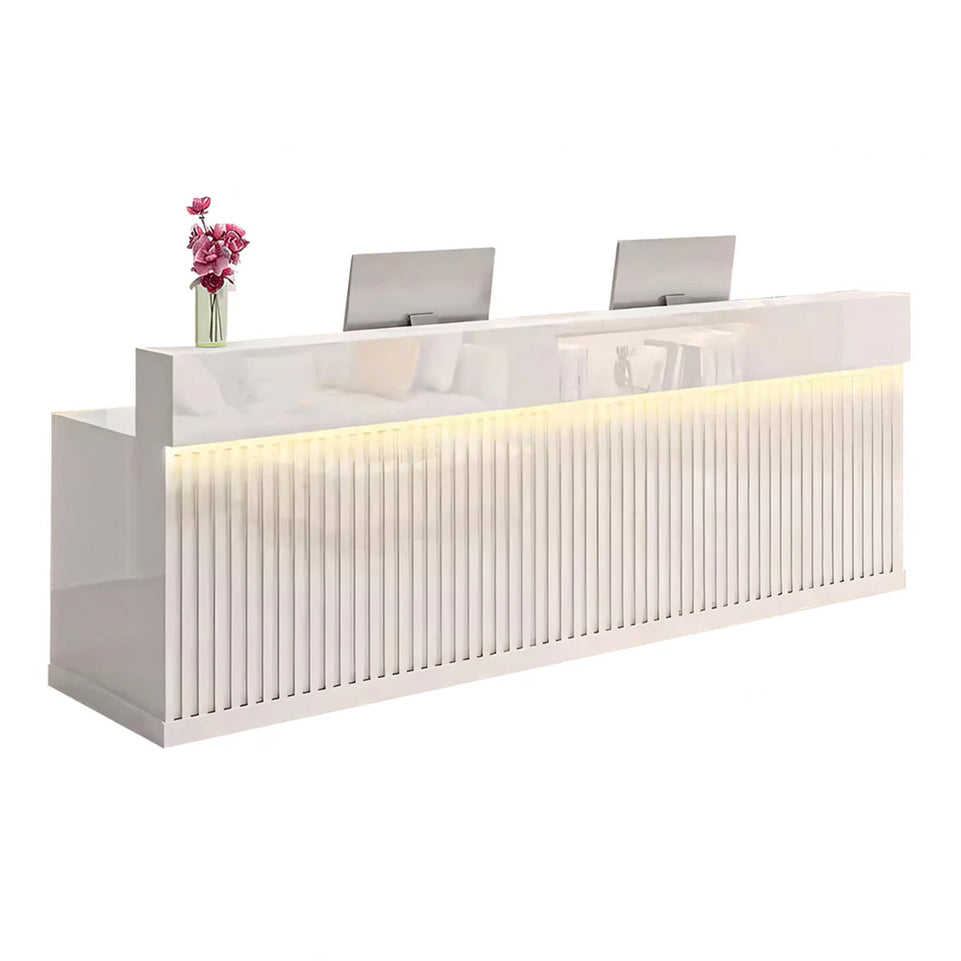 Modern Office Reception Desk with Raised Partition Design JDT-7282