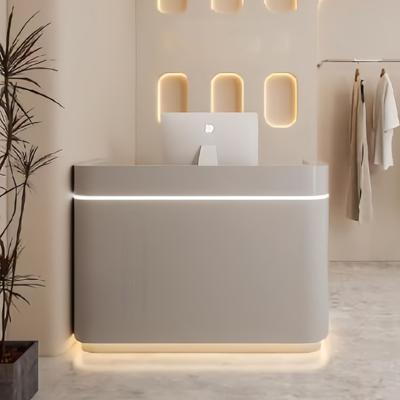 Modern Curved Reception Counter for Stores  Salons JDT-2314
