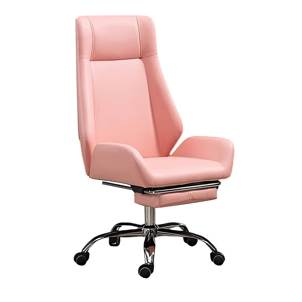 Ergonomic Office Chair Stylish Brown Leather Mid-Back Design BGY-1050