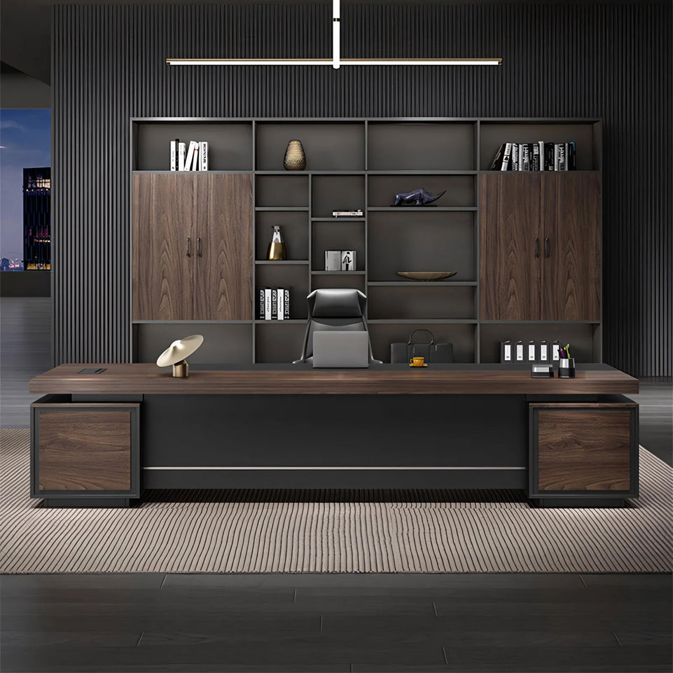 Boss Office Executive Computer Desk With Storage Cabinet LBZ-1027