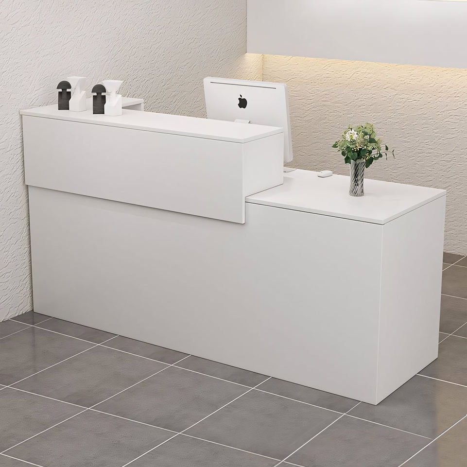 (In Stock) Simple Salon Office Shop Store Institution Luxury-inspired Wooden Reception Desk JDT-1086 Customizable Dimensions