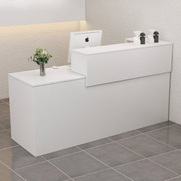 (In Stock) Simple Salon Office Shop Store Institution Luxury-inspired Wooden Reception Desk JDT-1086 Customizable Dimensions