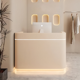 Modern Curved Reception Counter for Stores  Salons JDT-2314