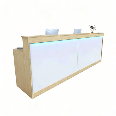 Minimalist Office Reception Desk with Storage Cabinet and Keyboard Tray JDT-2214