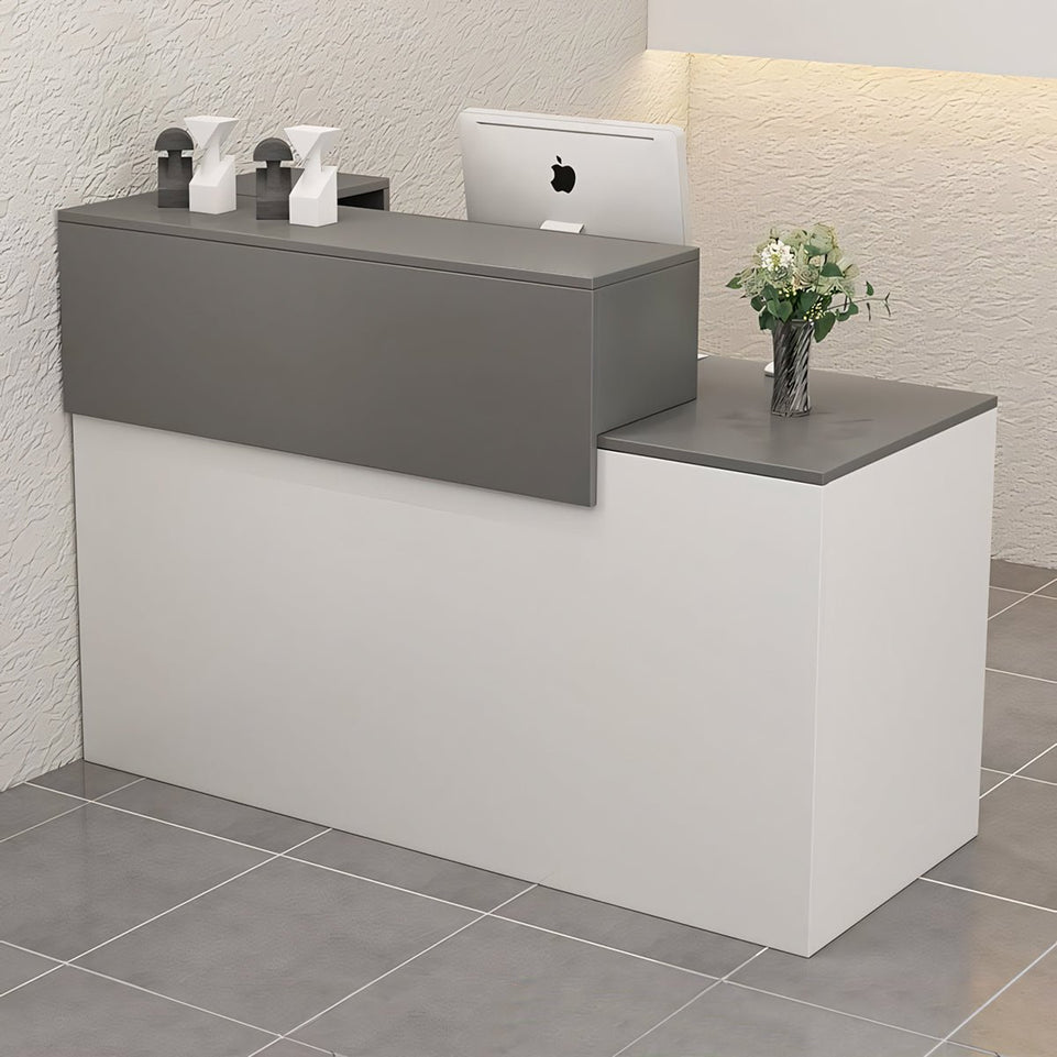 (In Stock) Simple Salon Office Shop Store Institution Luxury-inspired Wooden Reception Desk JDT-1086 Customizable Dimensions